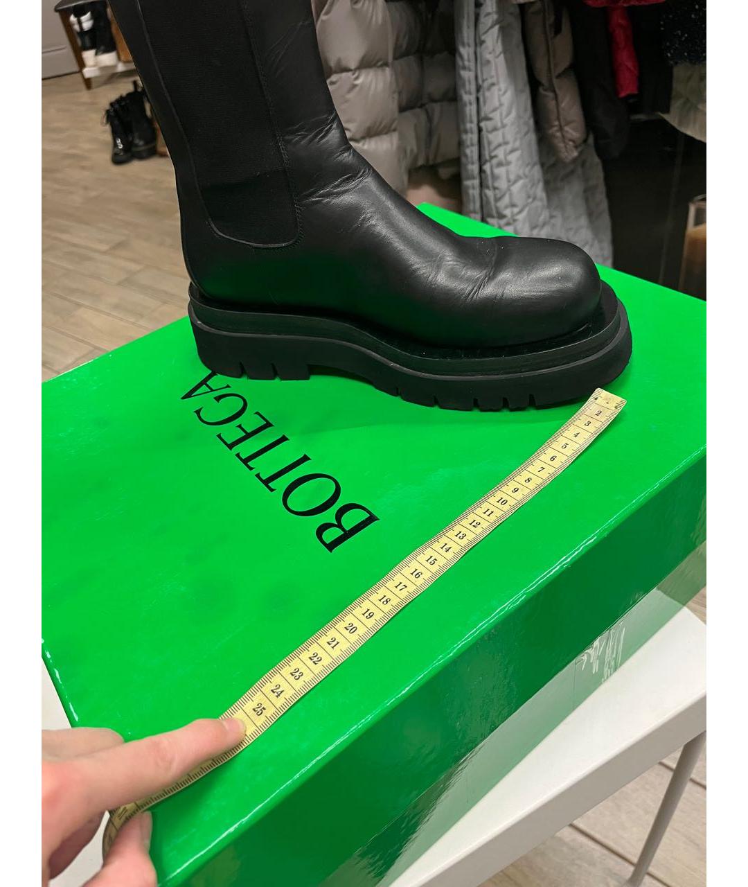 BOTTEGA VENETA Черные кожаные ботинки, фото 3