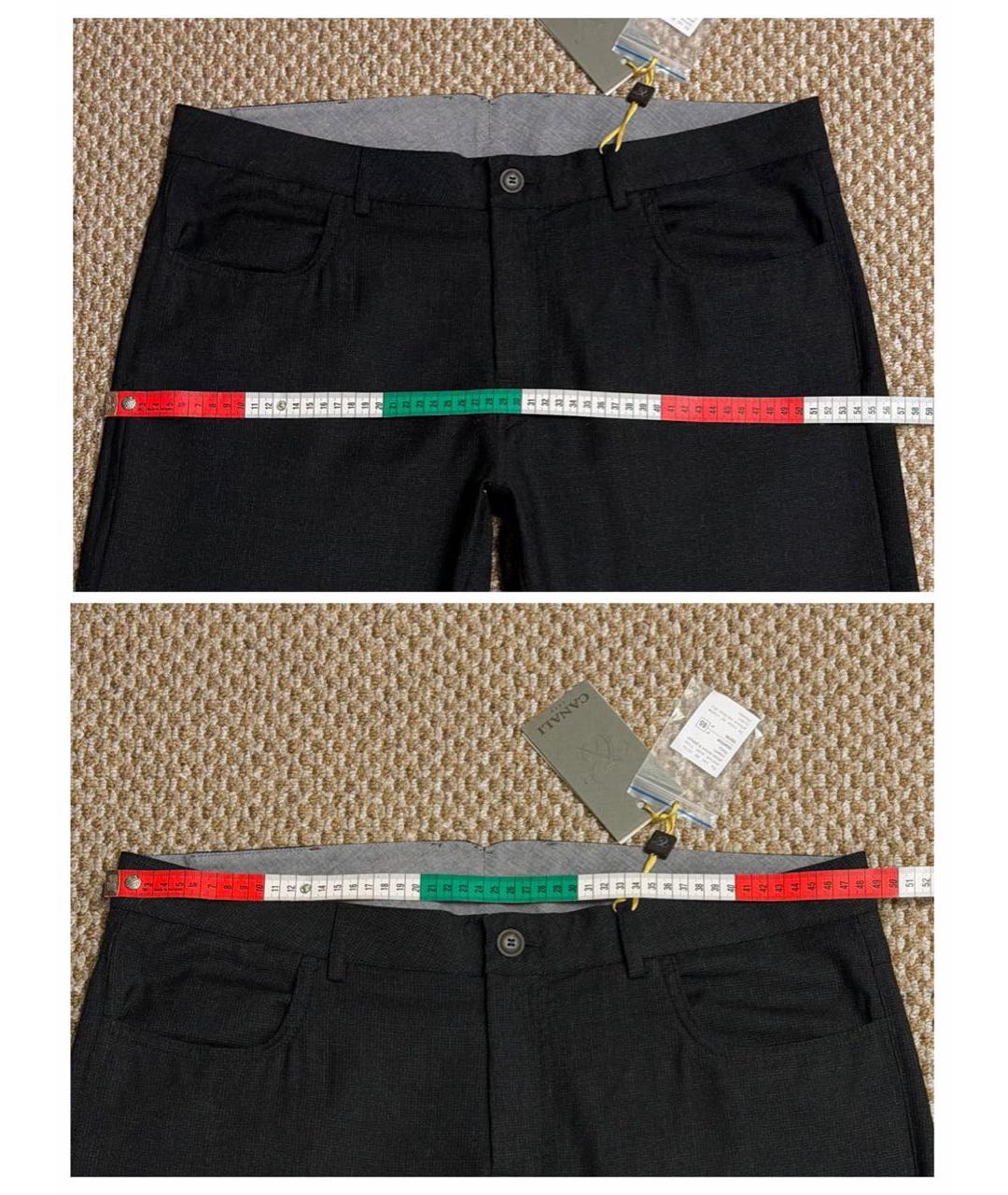 CANALI Серые шерстяные повседневные брюки, фото 6
