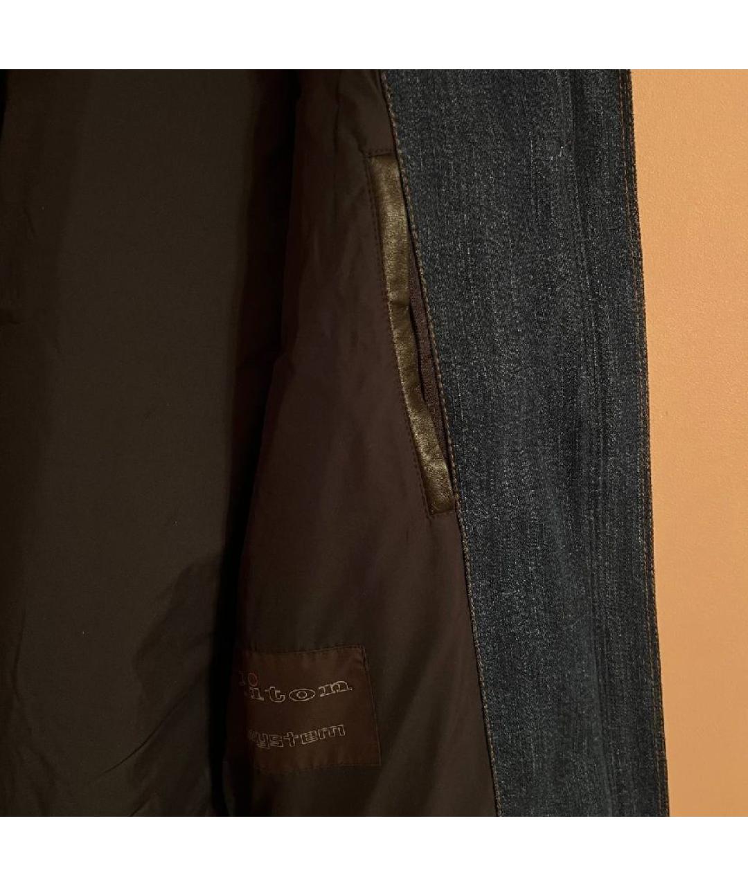 KITON Темно-синяя кашемировая куртка, фото 7