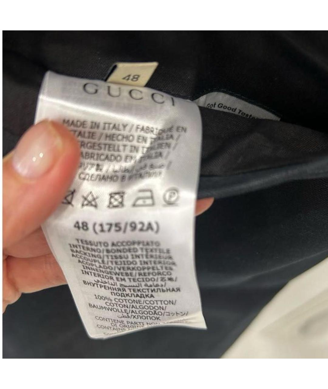 GUCCI Черный шерстяной тренч/плащ, фото 5