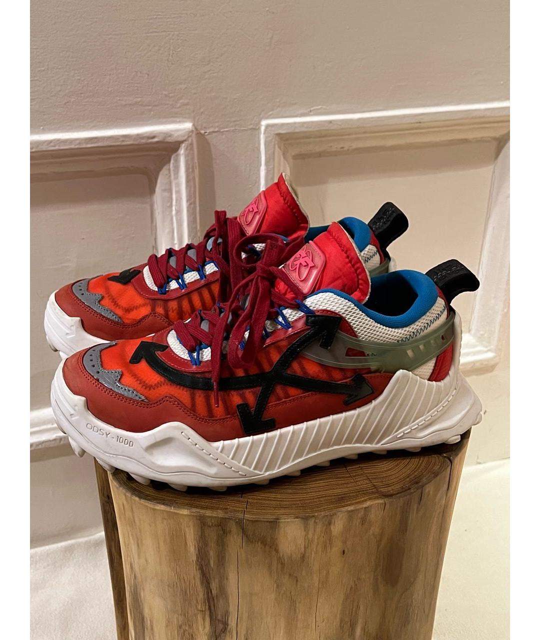 OFF-WHITE Красные низкие кроссовки / кеды, фото 6