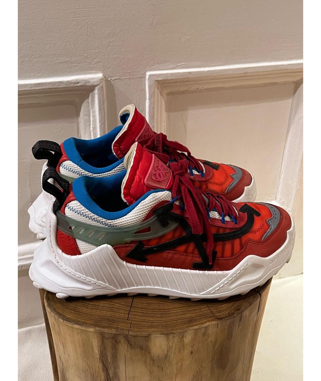 OFF-WHITE Красные низкие кроссовки / кеды, фото 3