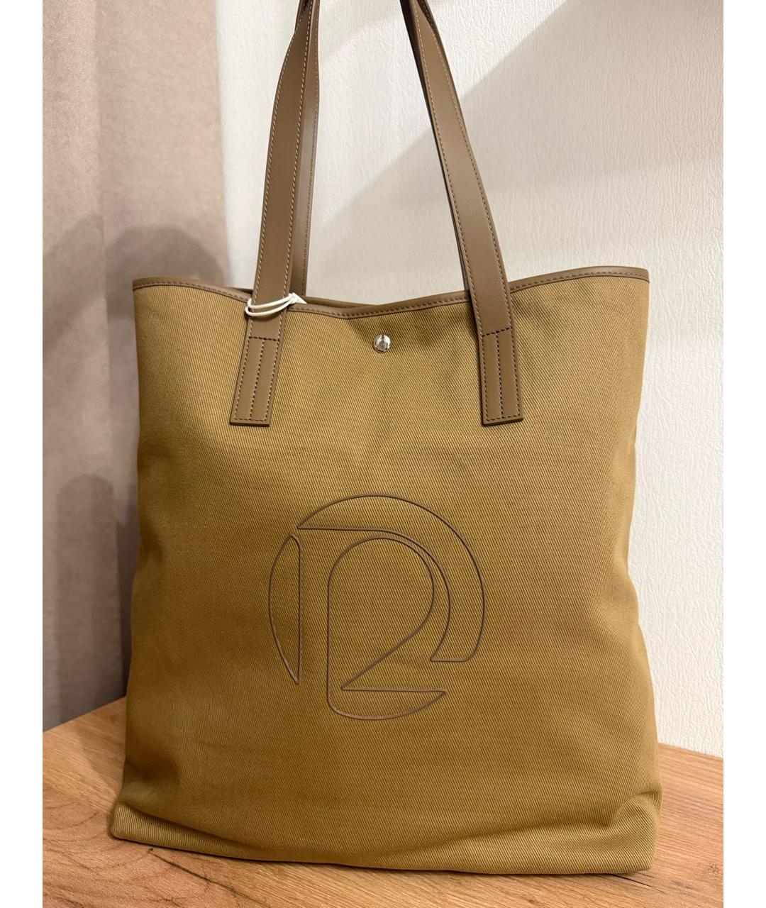 12 STOREEZ Бежевая хлопковая сумка тоут, фото 7