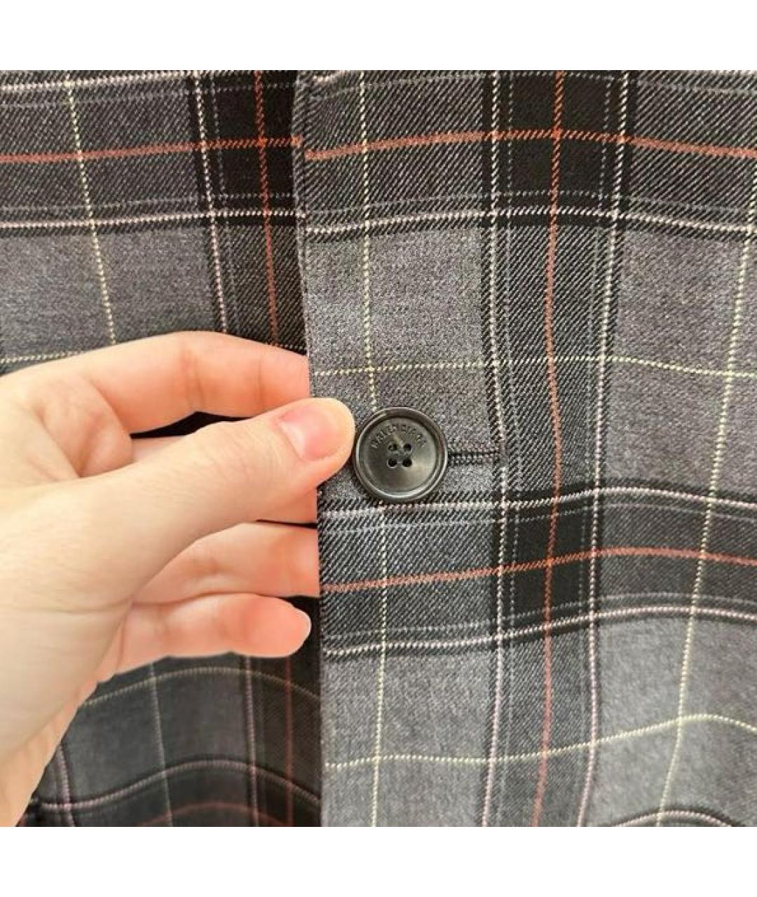 BALENCIAGA Серый шерстяной жакет/пиджак, фото 2