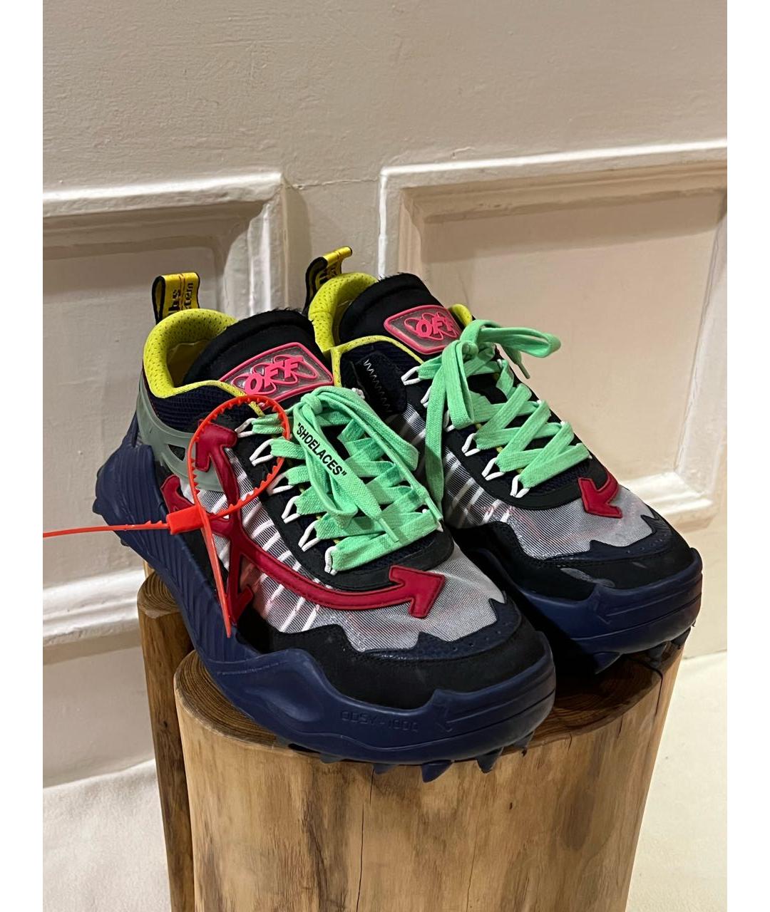 OFF-WHITE Черные низкие кроссовки / кеды, фото 2