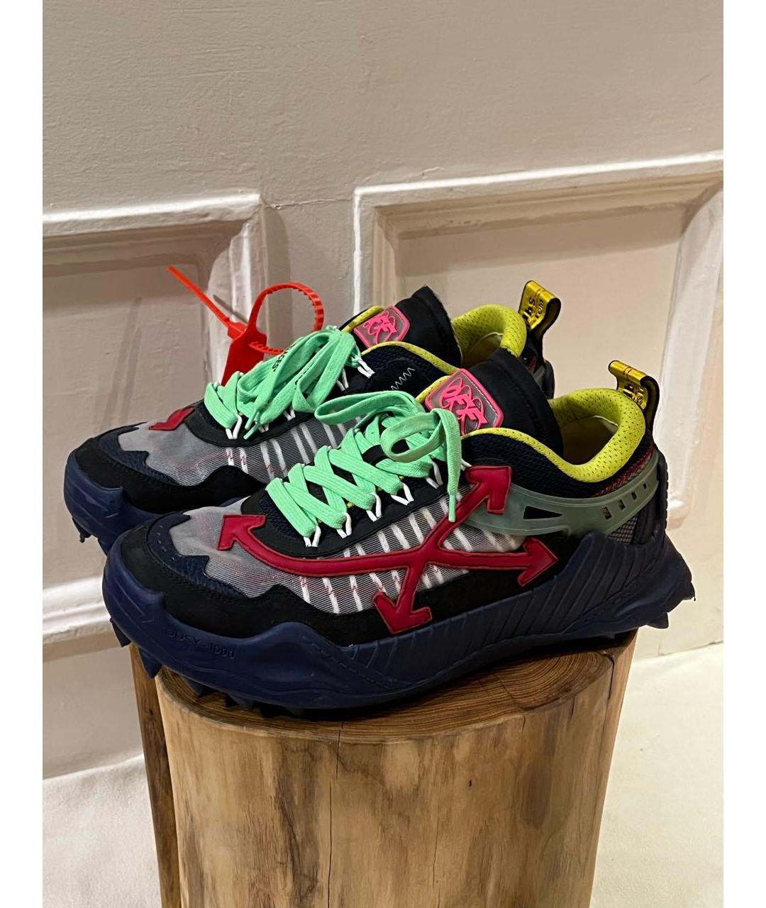 OFF-WHITE Черные низкие кроссовки / кеды, фото 5