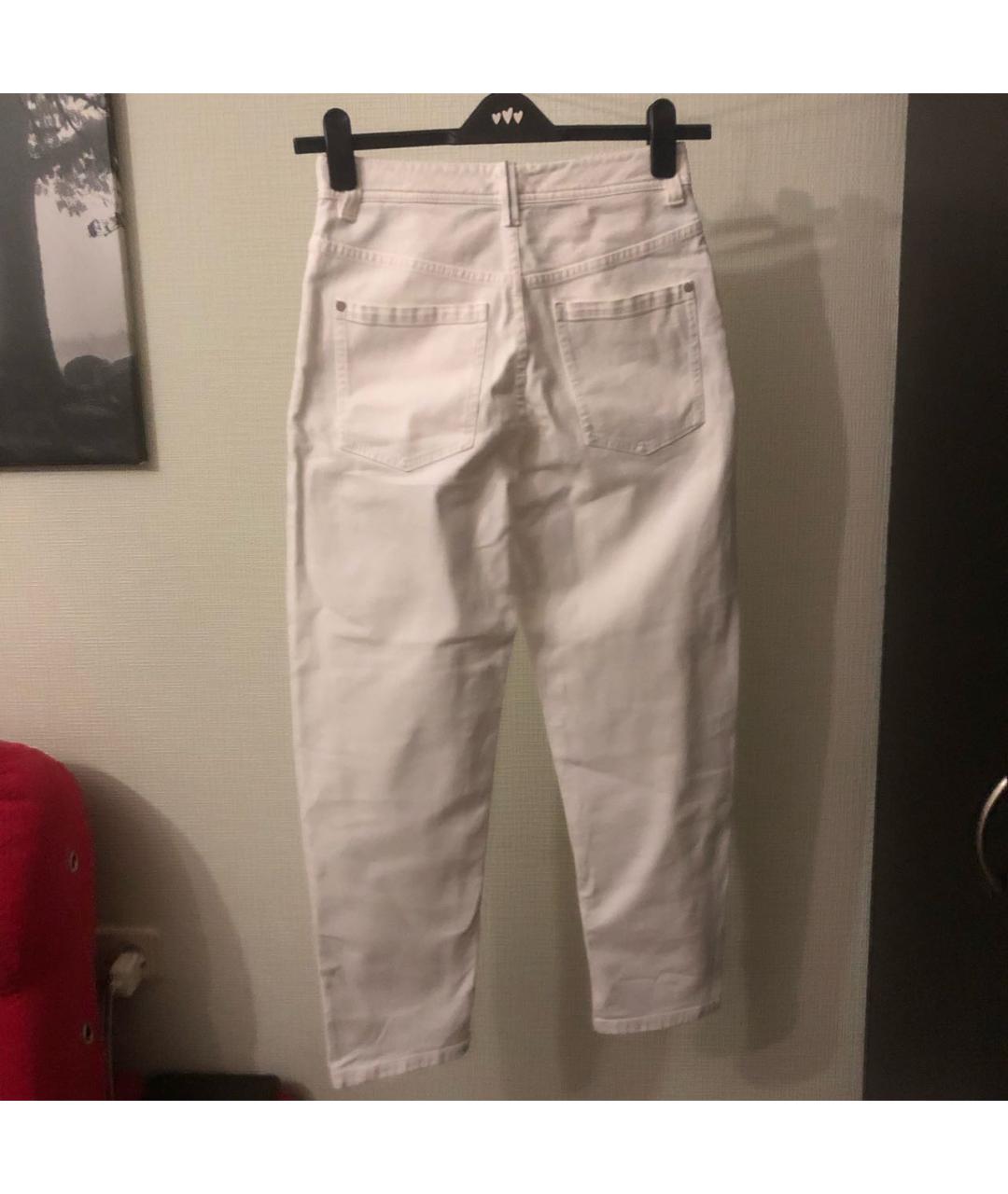 BRUNELLO CUCINELLI Белые хлопко-эластановые джинсы слим, фото 2