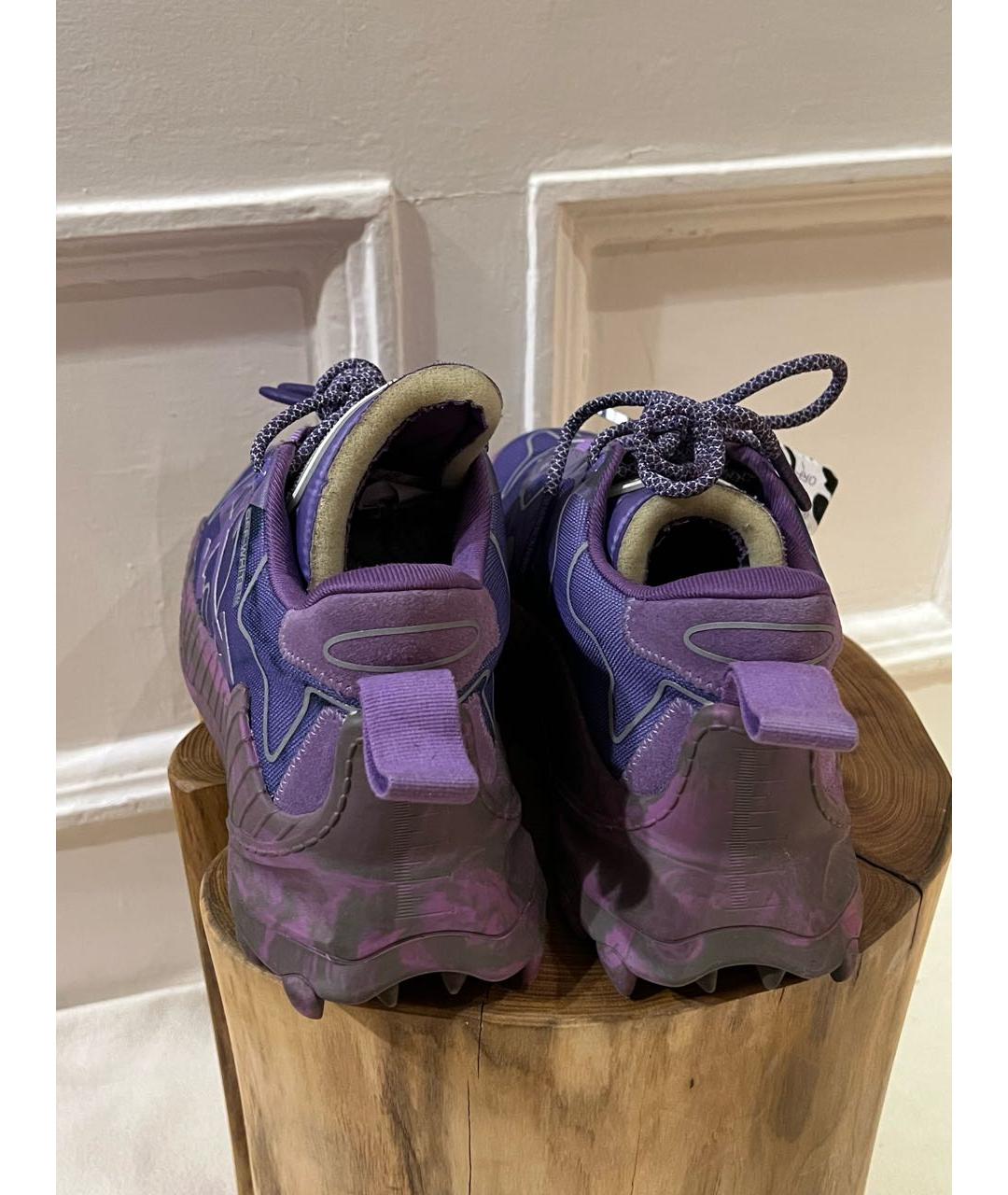 OFF-WHITE Фиолетовые низкие кроссовки / кеды, фото 4