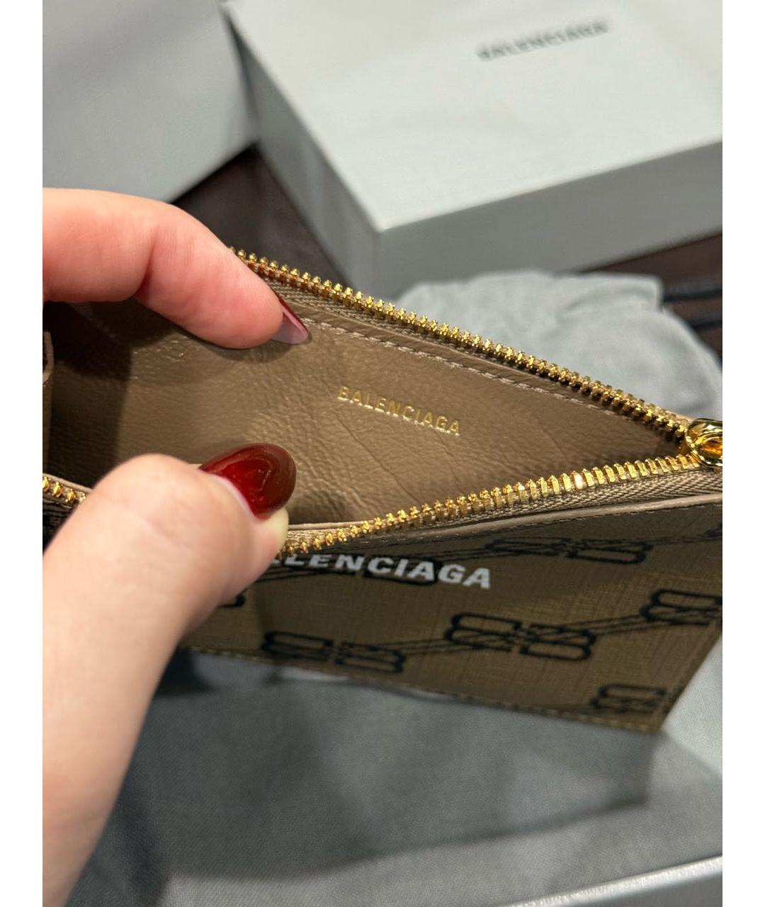 BALENCIAGA Бежевый кардхолдер, фото 4