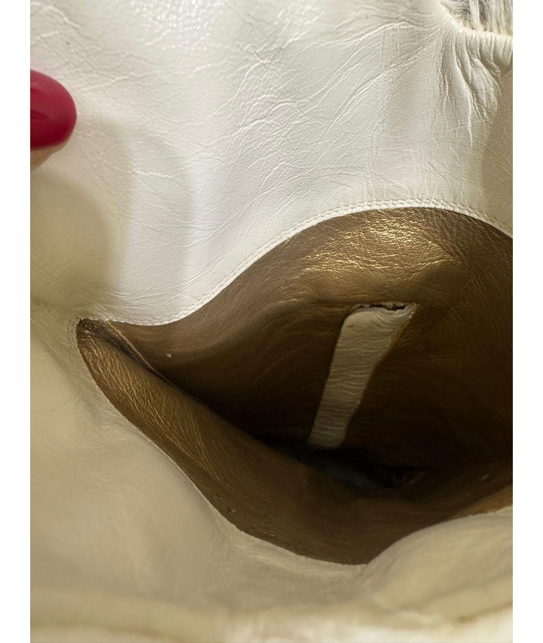 SERGIO ROSSI Белые кожаные сапоги, фото 7