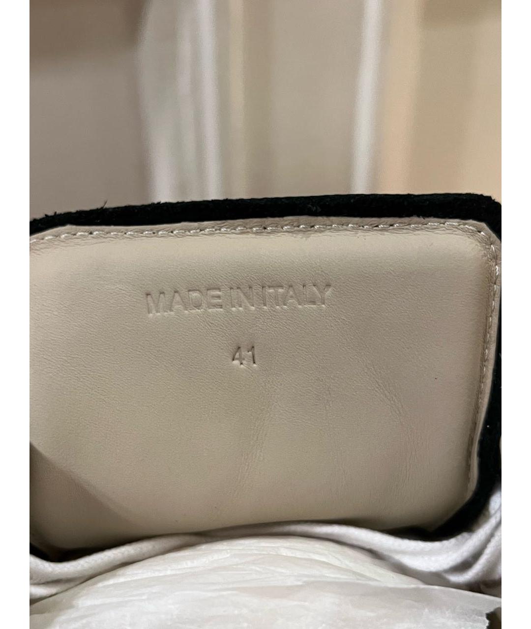 MAISON MARGIELA Черные кожаные высокие кроссовки / кеды, фото 5