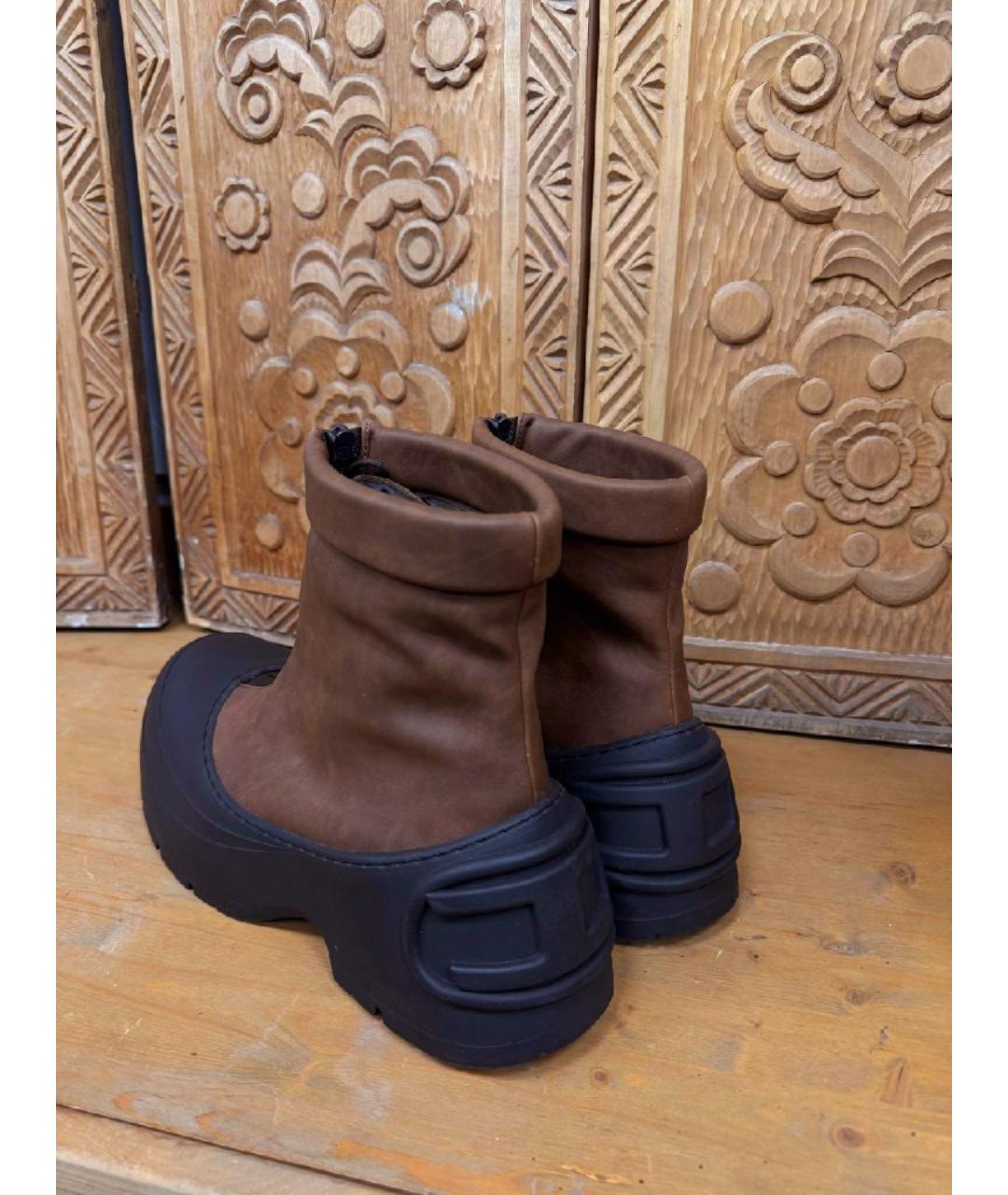 DIESEL Коричневые высокие ботинки, фото 7