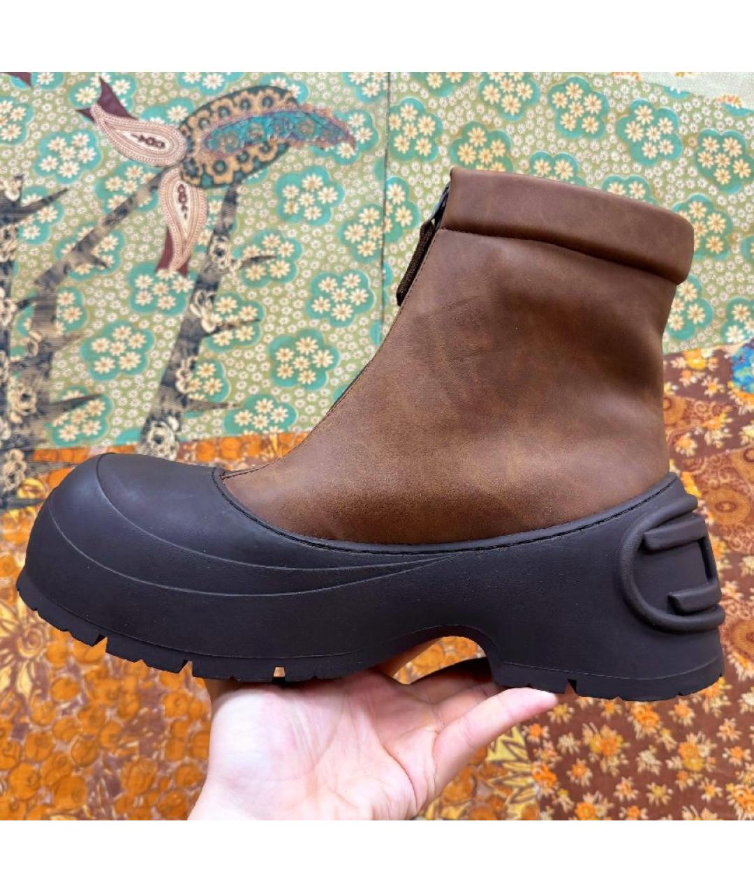 DIESEL Коричневые высокие ботинки, фото 9