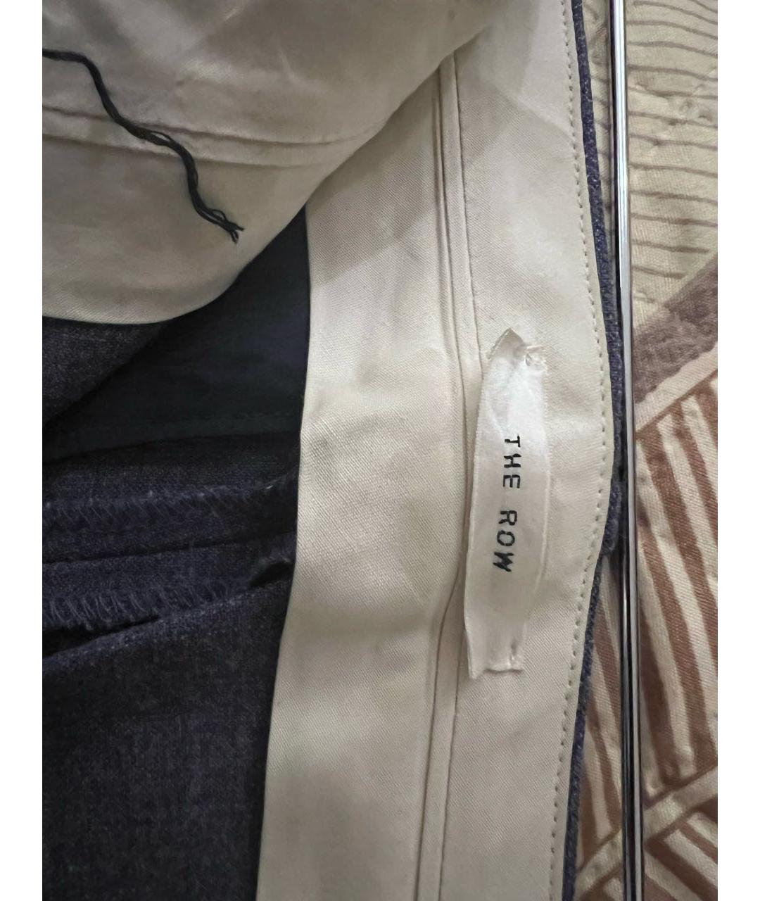 THE ROW Синие шерстяные брюки узкие, фото 3