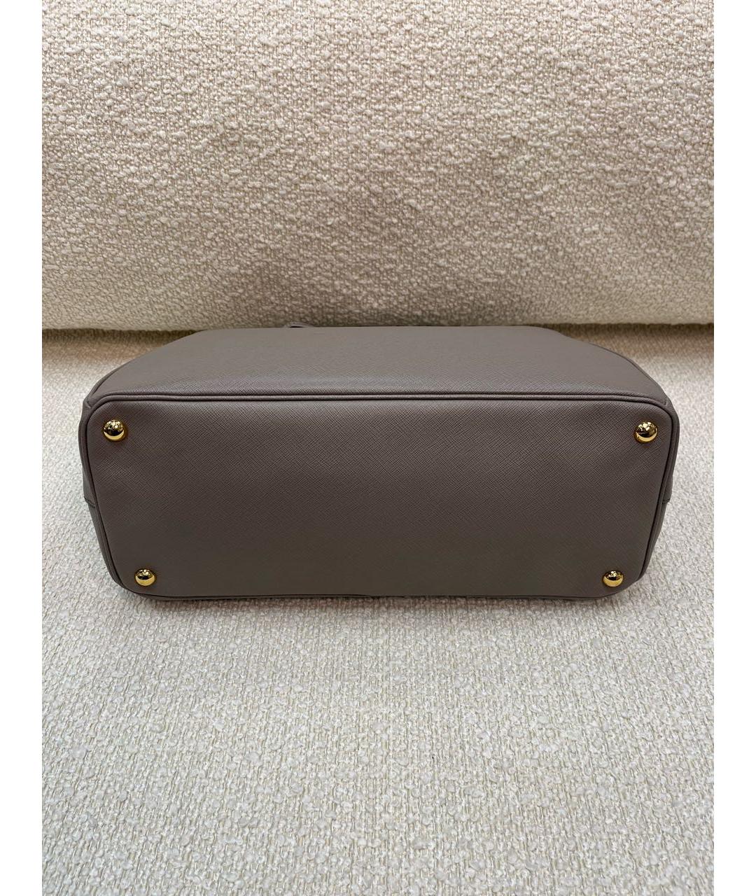 PRADA Антрацитовая сумка с короткими ручками из искусственной кожи, фото 7