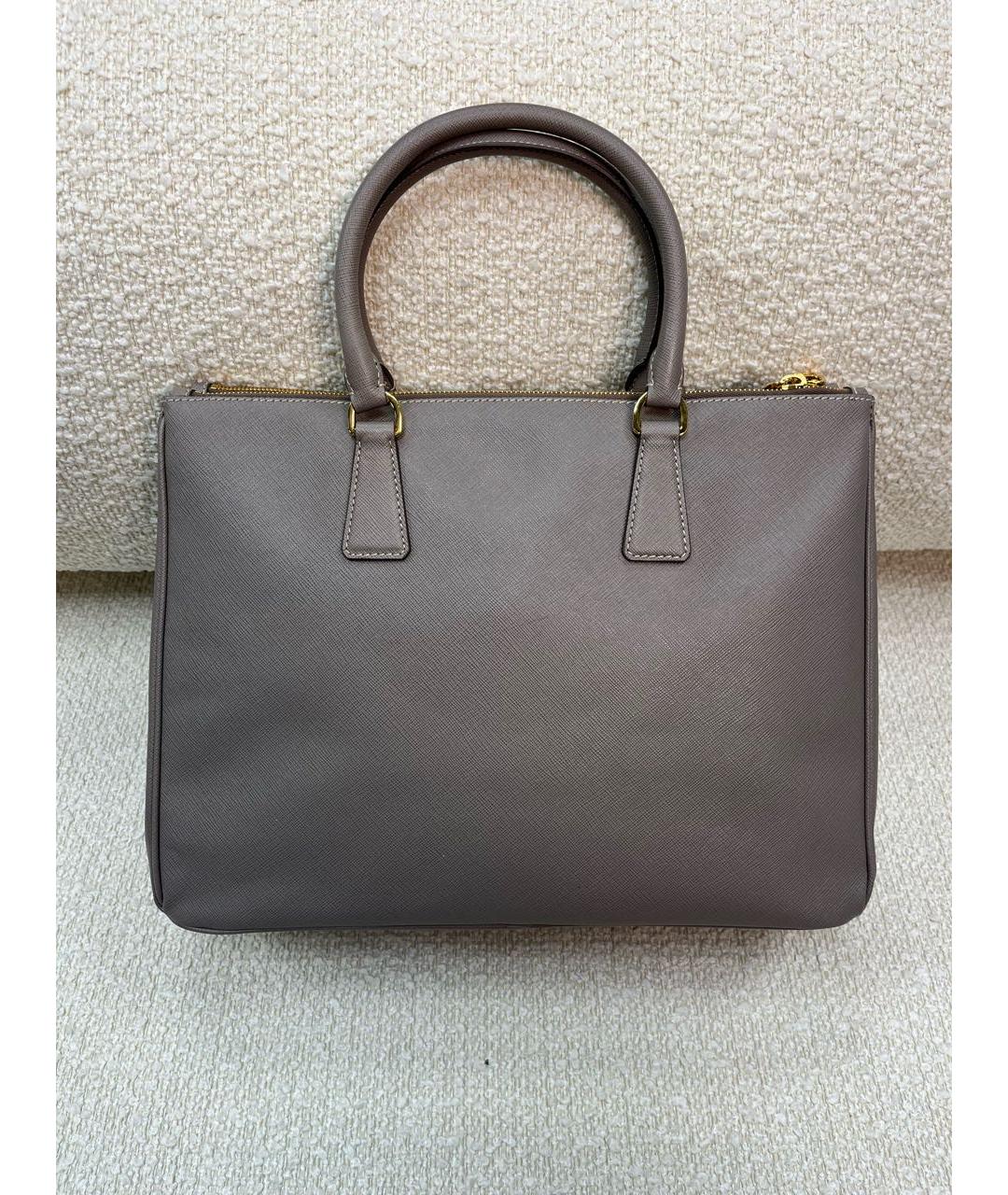 PRADA Антрацитовая сумка с короткими ручками из искусственной кожи, фото 3