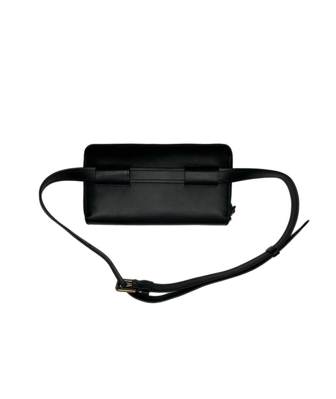 POLO RALPH LAUREN Черная кожаная поясная сумка, фото 2