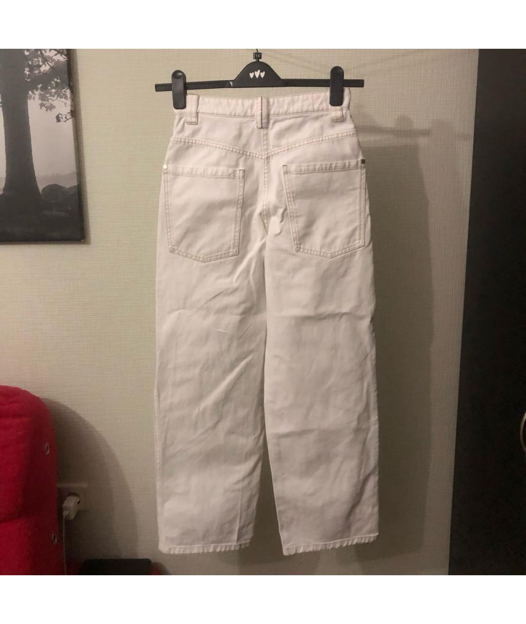 BRUNELLO CUCINELLI Белые хлопковые прямые джинсы, фото 2