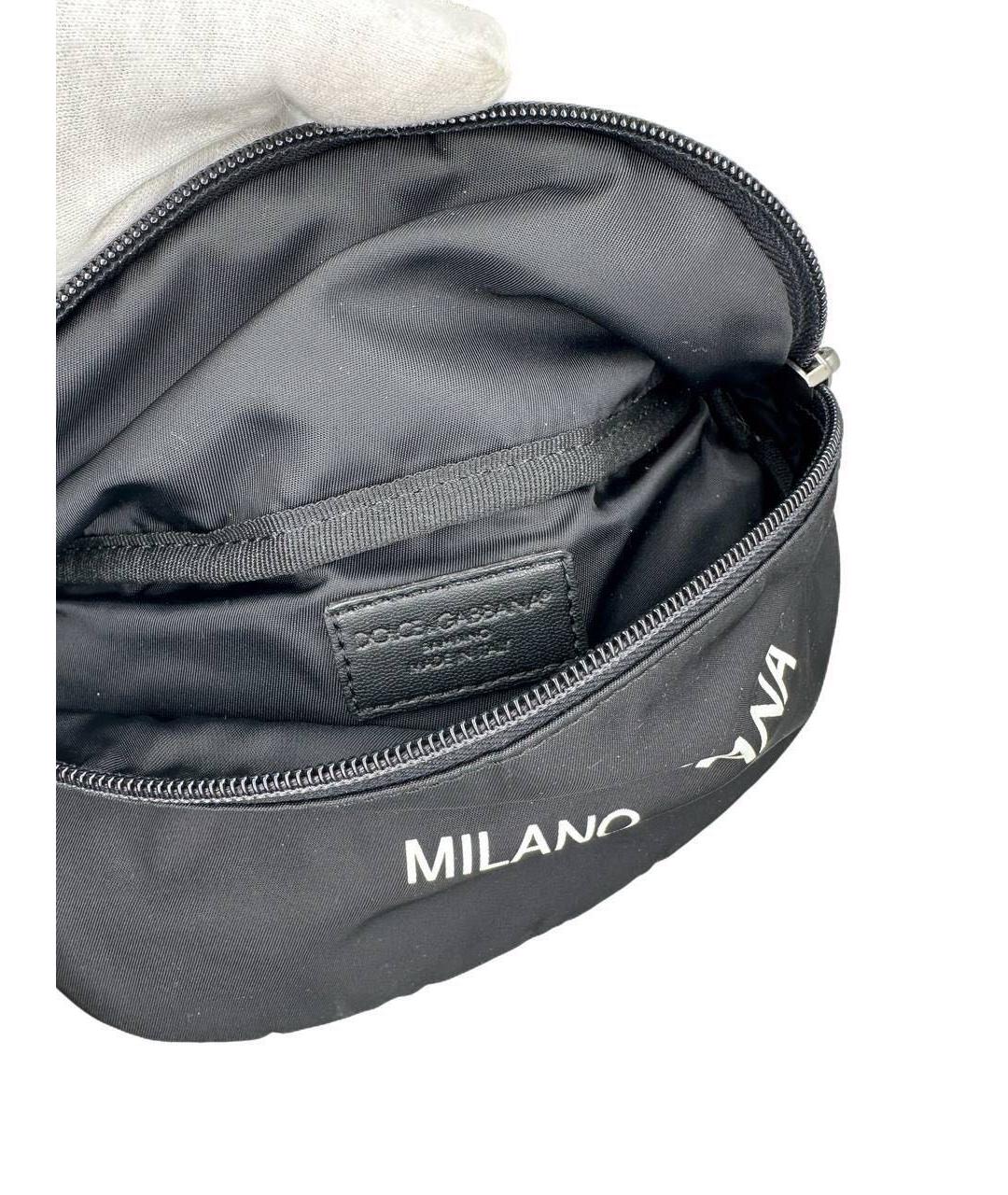 DOLCE&GABBANA Черная поясная сумка, фото 4