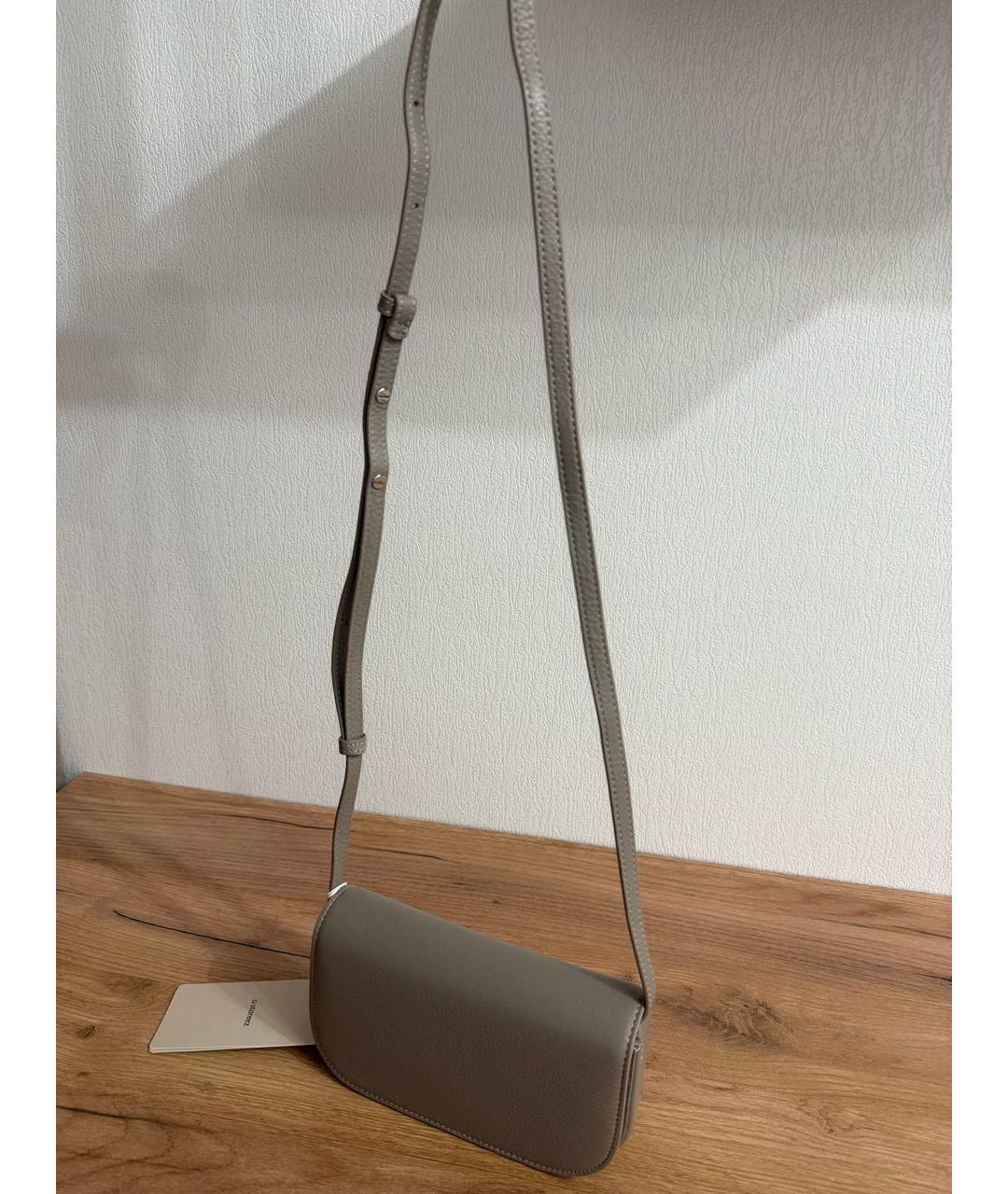 12 STOREEZ Бежевая кожаная сумка через плечо, фото 6