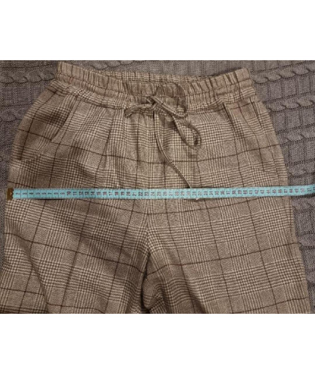 KITON Бежевые кашемировые прямые брюки, фото 6