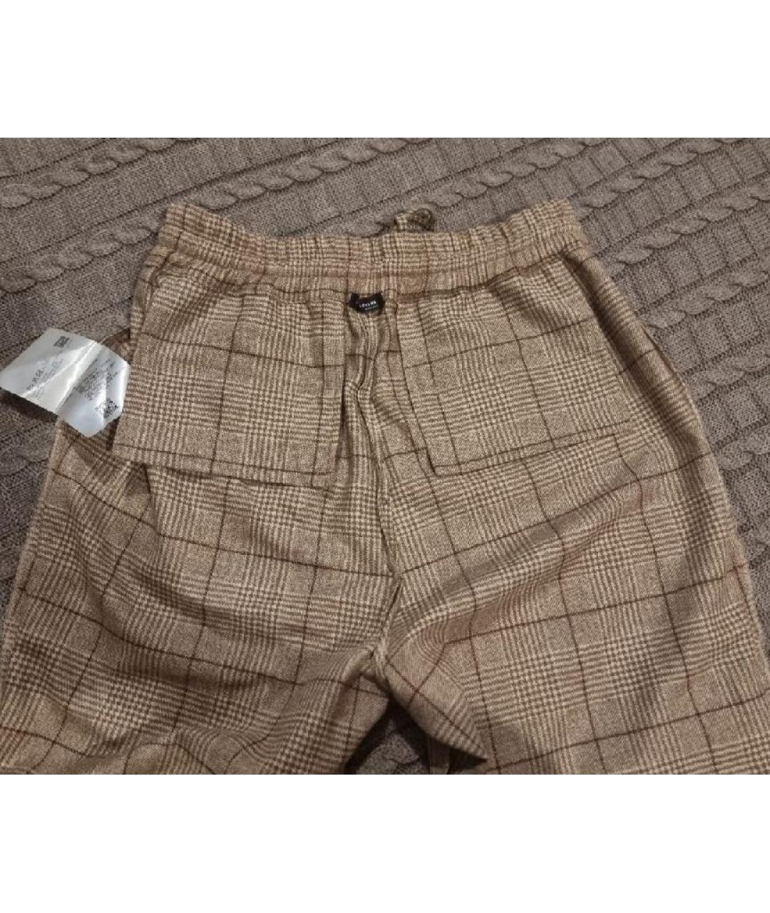 KITON Бежевые кашемировые прямые брюки, фото 3