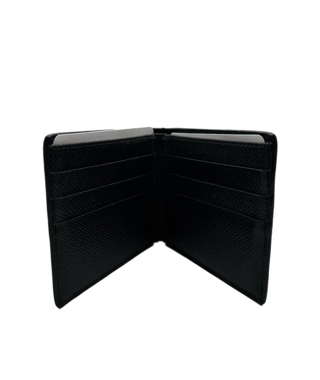 DOLCE&GABBANA Черный кожаный кошелек, фото 3