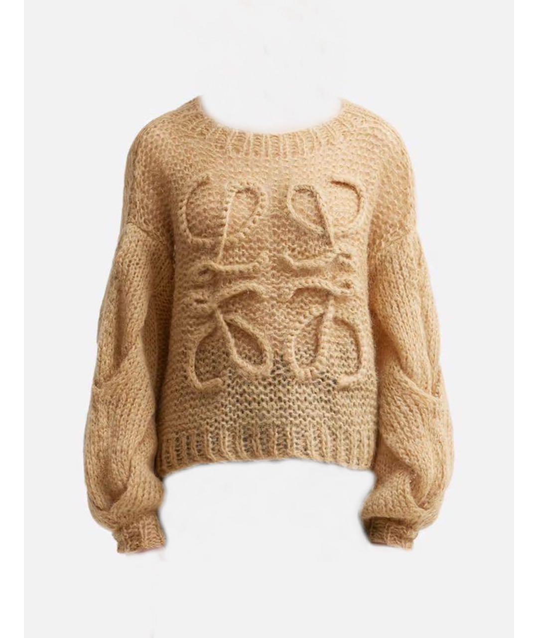 LOEWE Коричневый шерстяной джемпер / свитер, фото 8