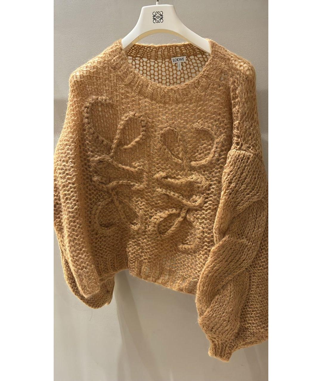 LOEWE Коричневый шерстяной джемпер / свитер, фото 7