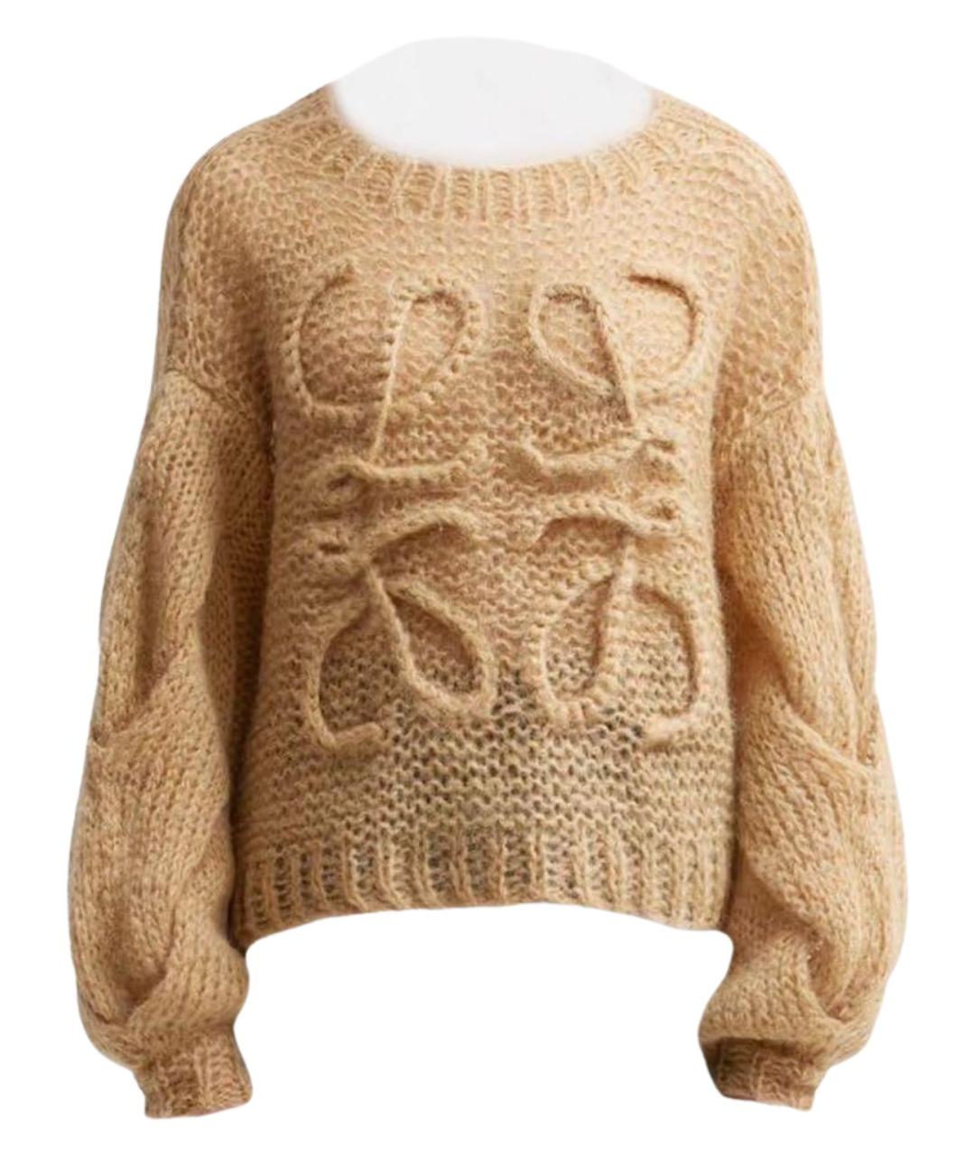 LOEWE Коричневый шерстяной джемпер / свитер, фото 9