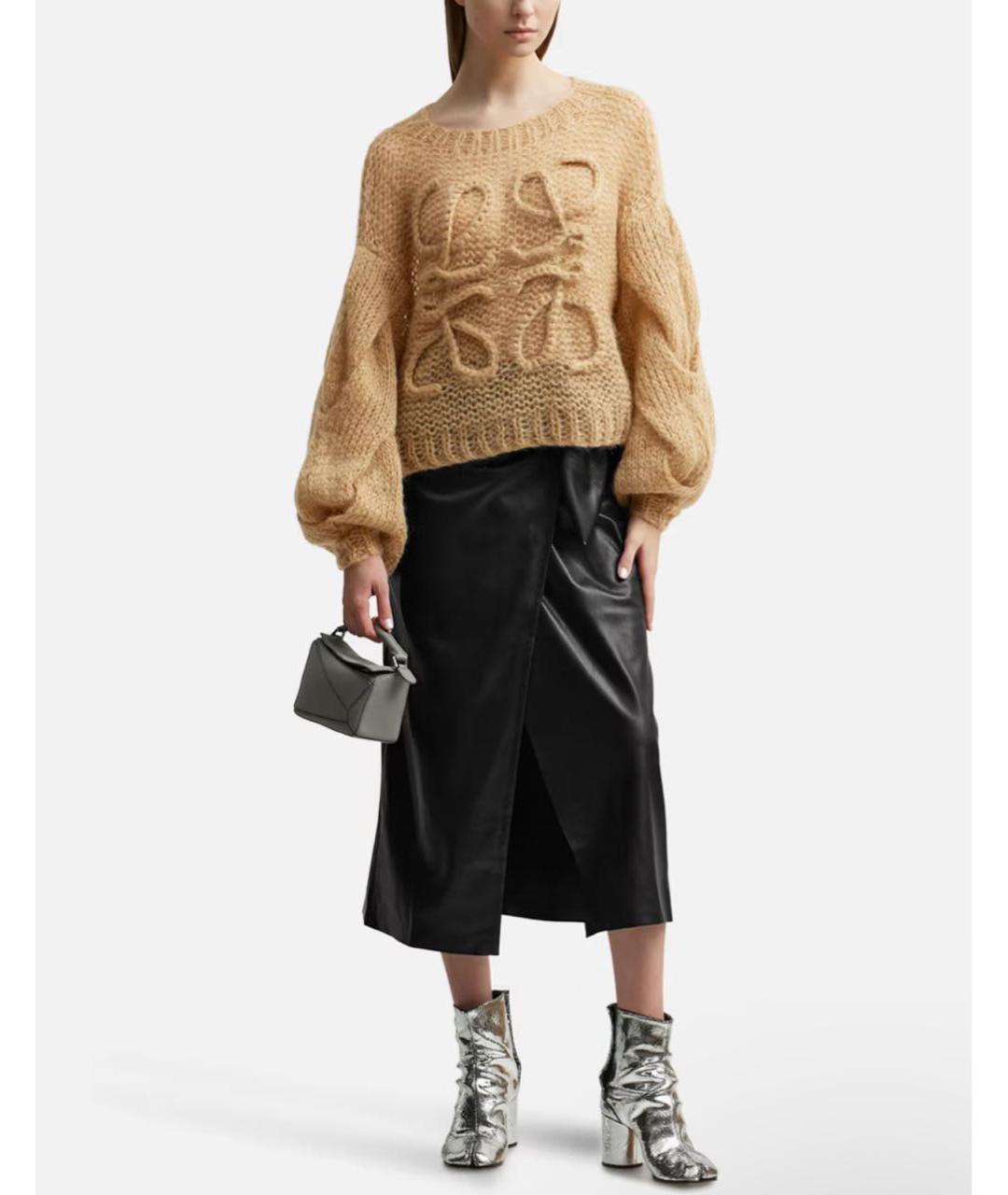 LOEWE Коричневый шерстяной джемпер / свитер, фото 2