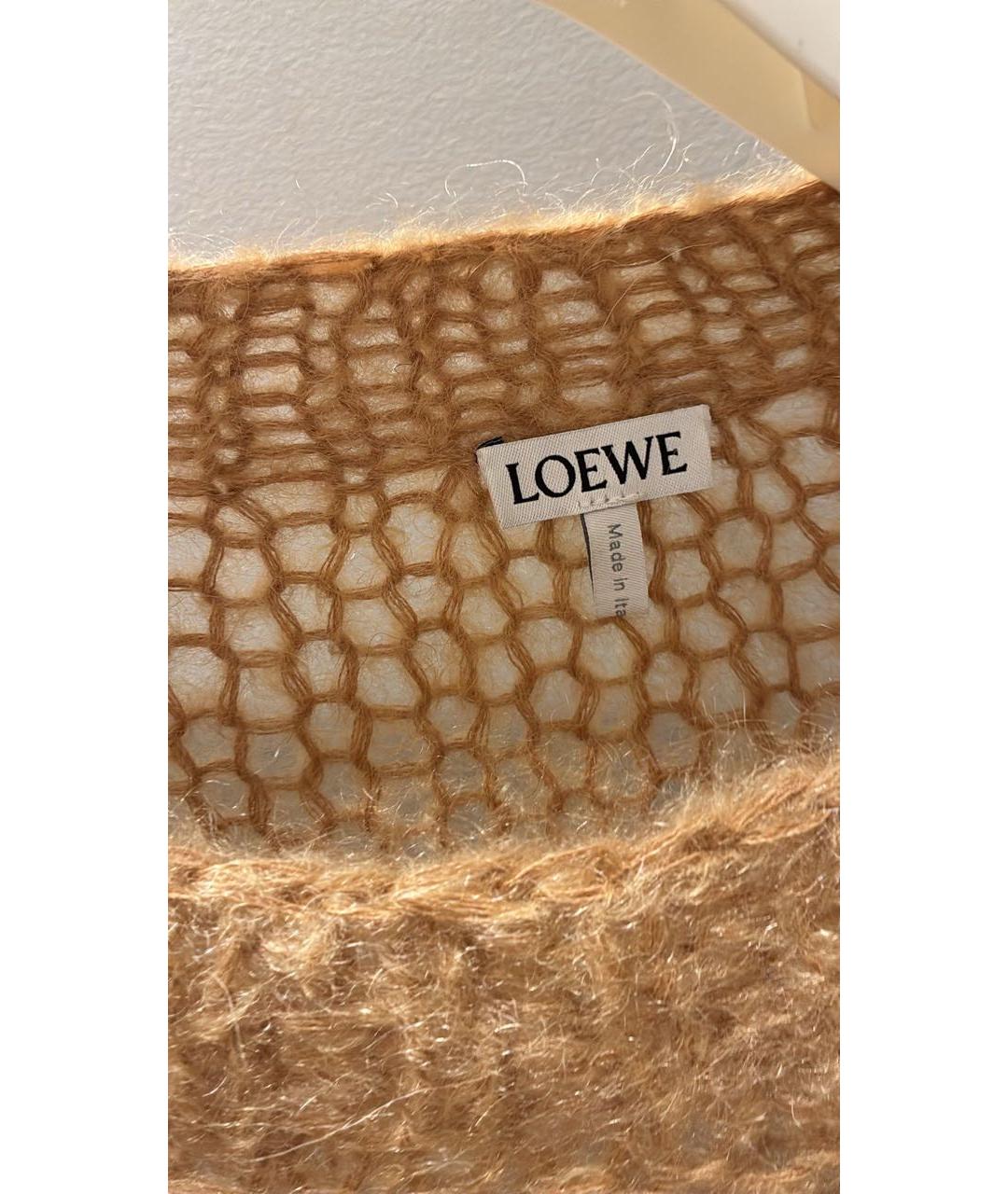 LOEWE Коричневый шерстяной джемпер / свитер, фото 6
