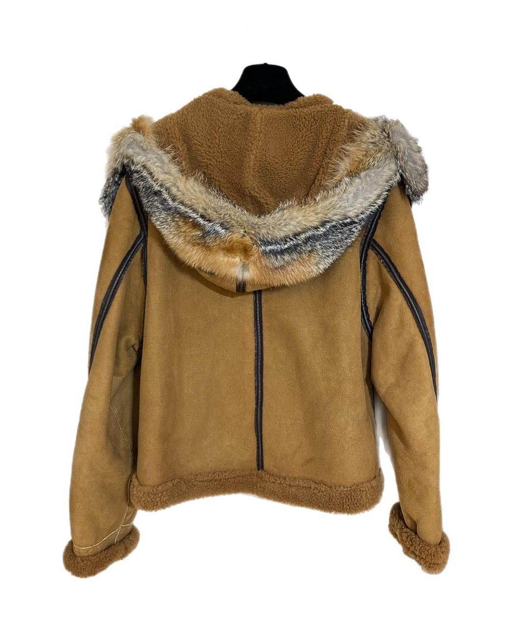 MARNI Горчичная замшевая дубленка, фото 2