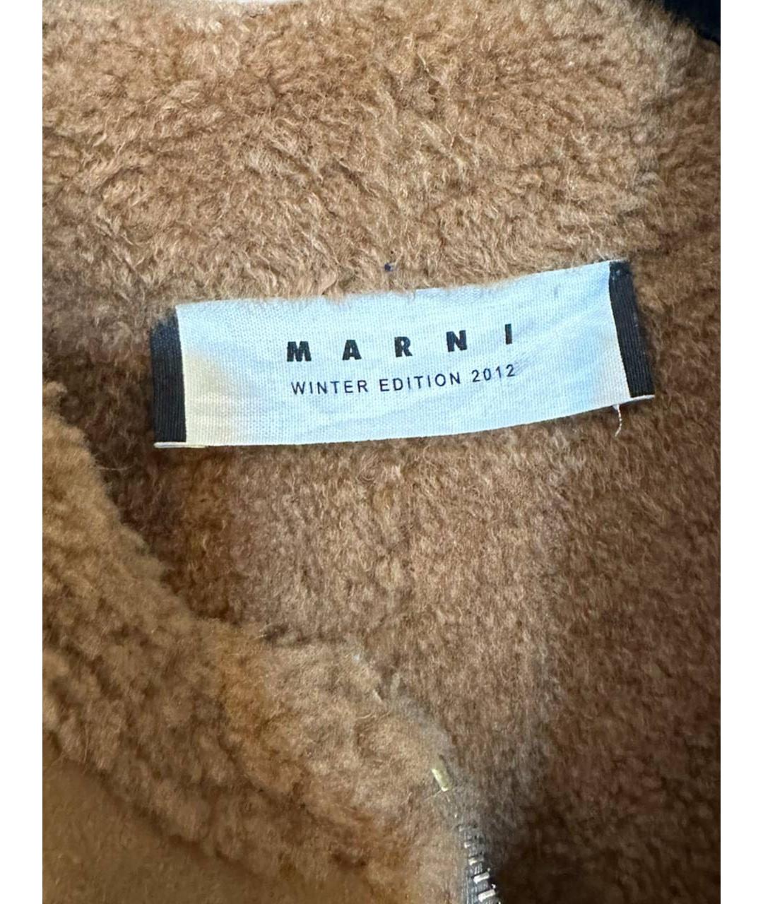 MARNI Горчичная замшевая дубленка, фото 3