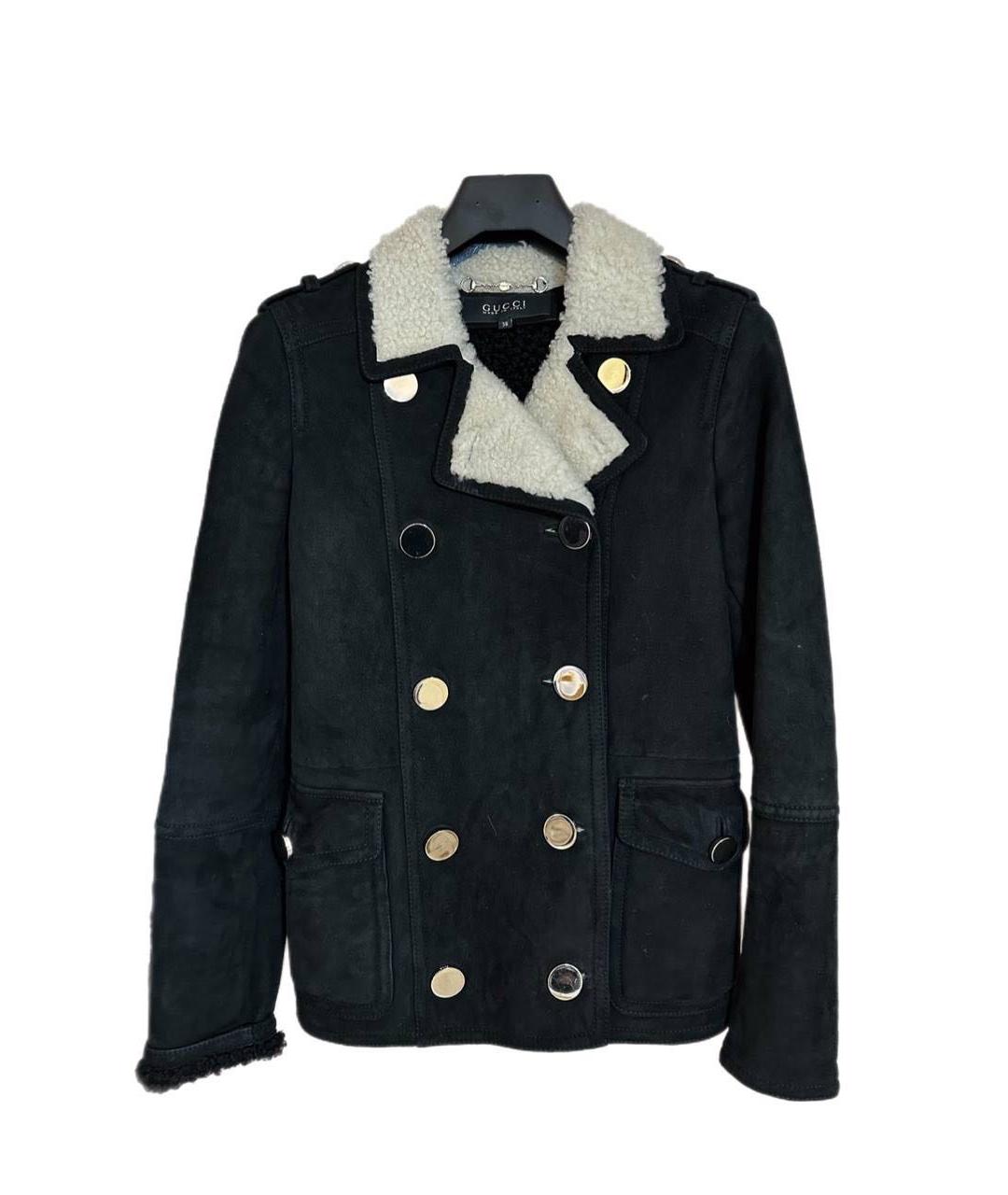 GUCCI Черная замшевая дубленка, фото 5