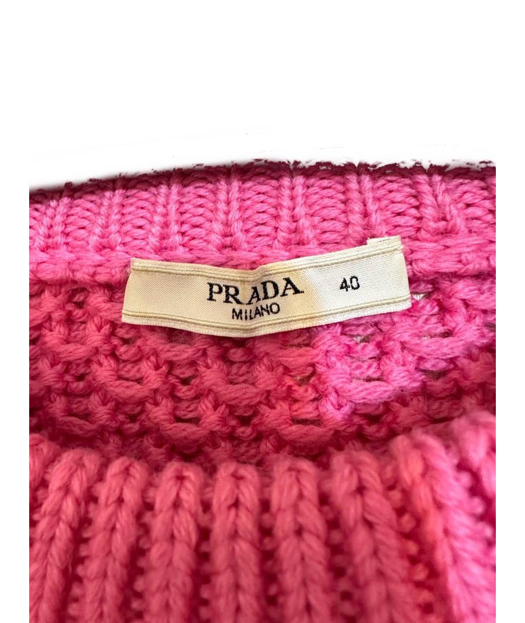 PRADA Розовый шерстяной джемпер / свитер, фото 3