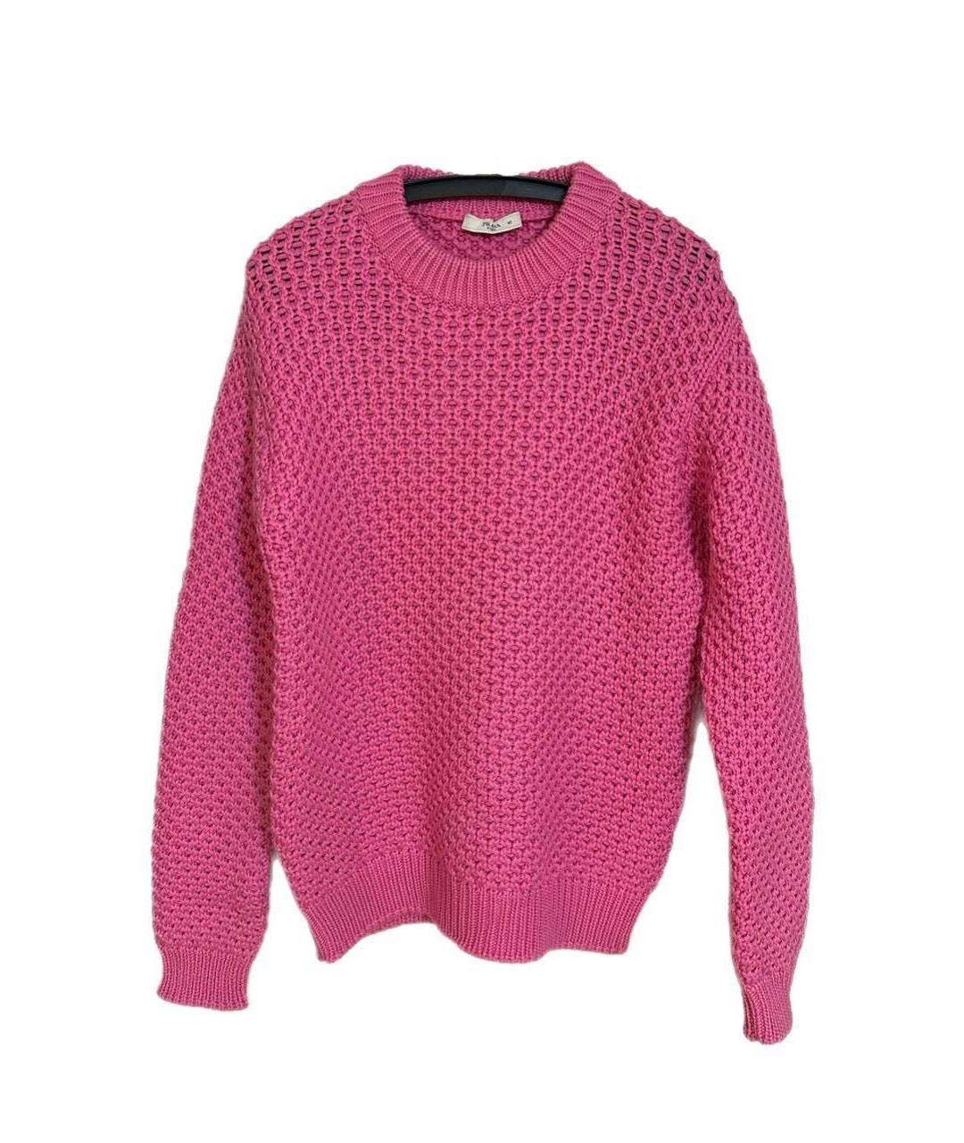 PRADA Розовый шерстяной джемпер / свитер, фото 5