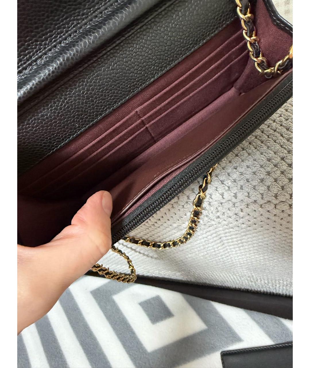 CHANEL Черная кожаная сумка через плечо, фото 5