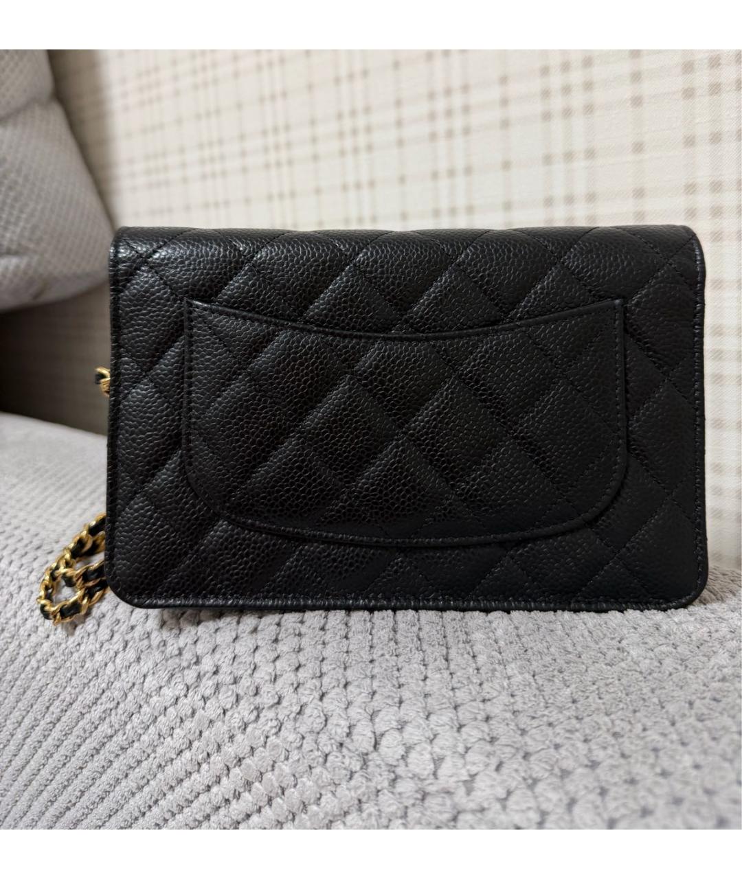 CHANEL Черная кожаная сумка через плечо, фото 2
