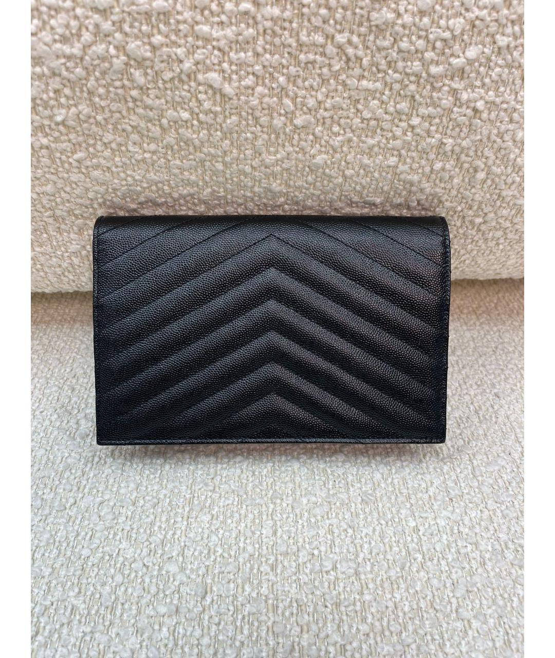 SAINT LAURENT Черная сумка через плечо из искусственной кожи, фото 3