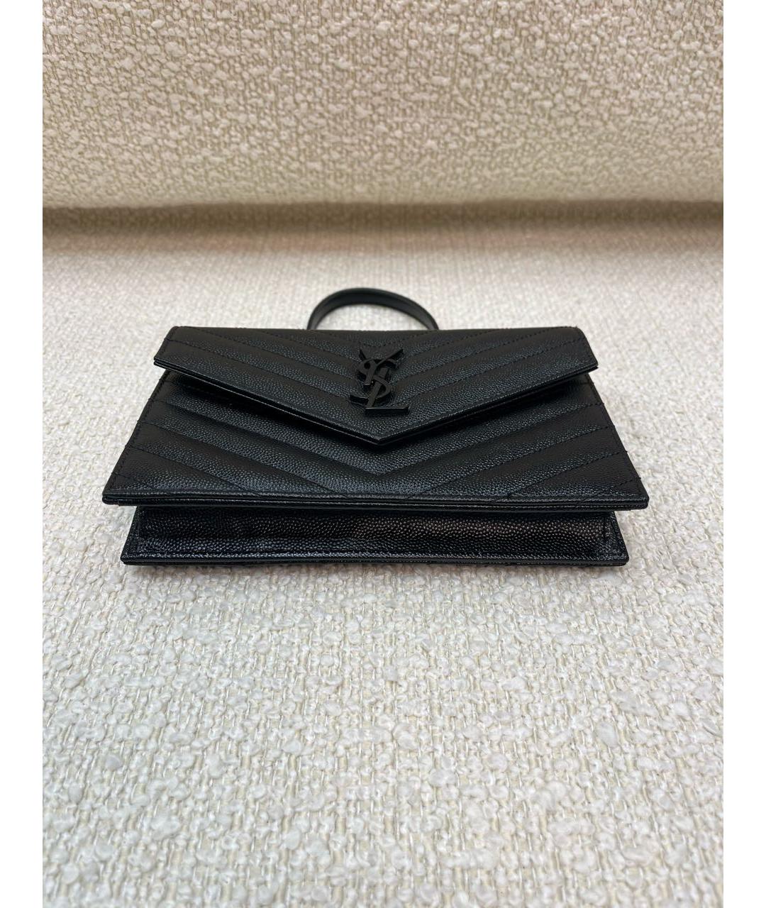 SAINT LAURENT Черная сумка через плечо из искусственной кожи, фото 6
