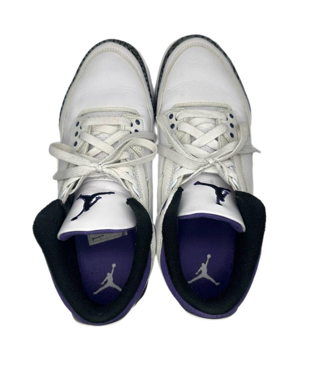 JORDAN Белые высокие кроссовки / кеды из искусственной кожи, фото 3