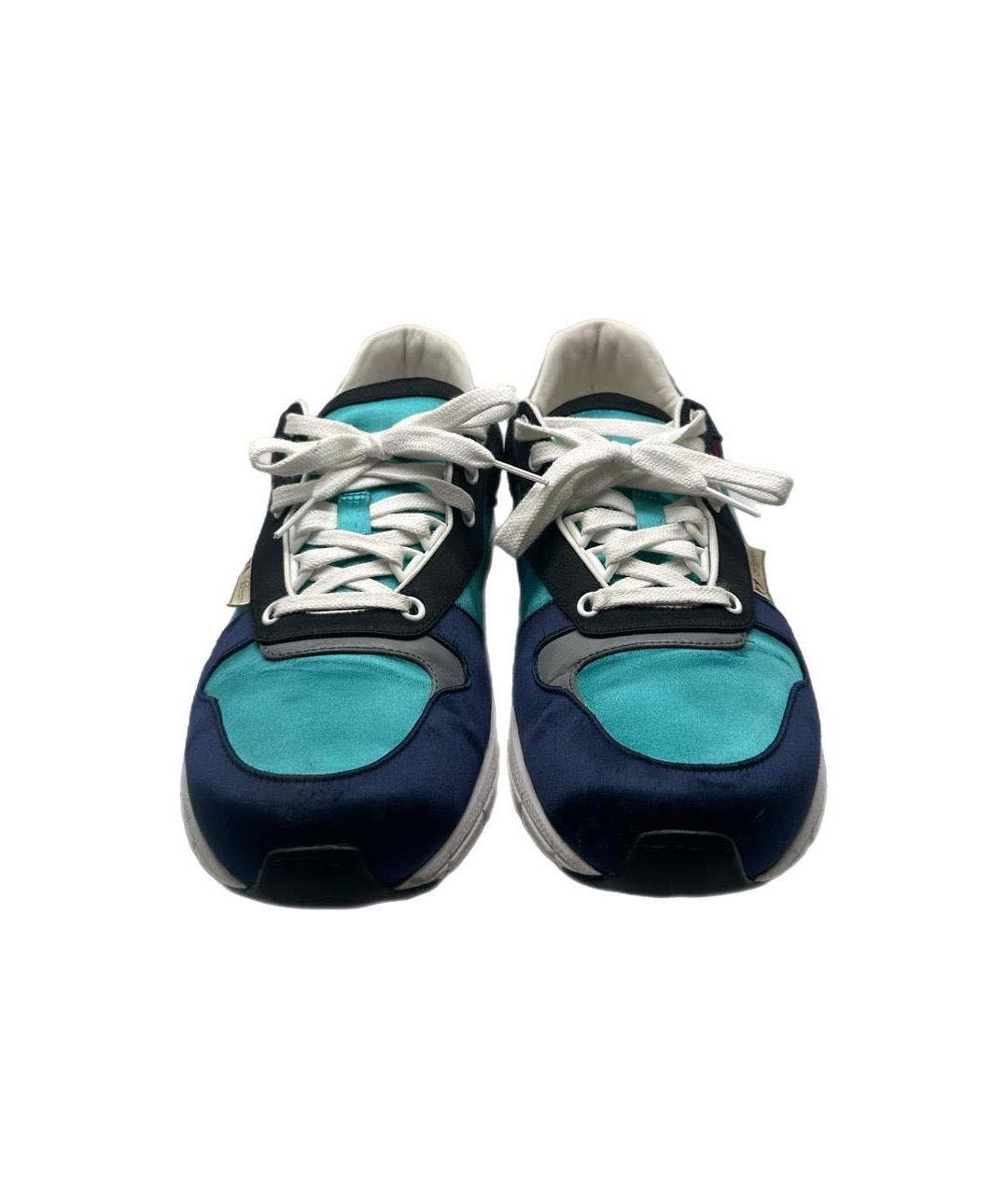 GUCCI Синие низкие кроссовки / кеды, фото 2