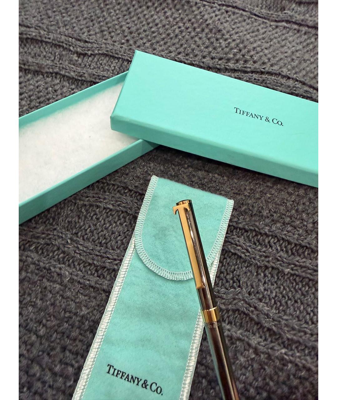 TIFFANY&CO Золотая металлическая шариковая ручка, фото 2