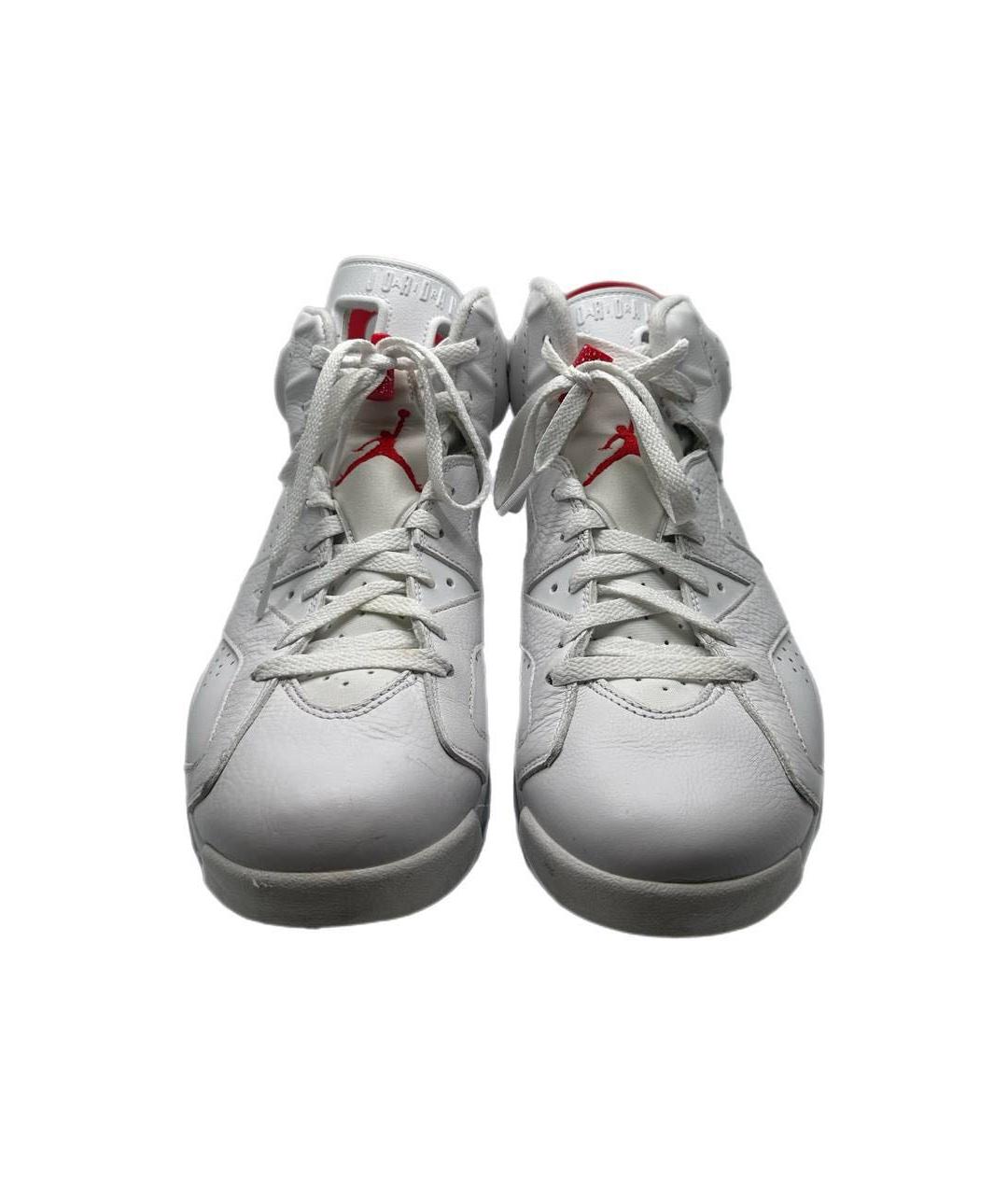 JORDAN Белые высокие кроссовки / кеды из искусственной кожи, фото 2