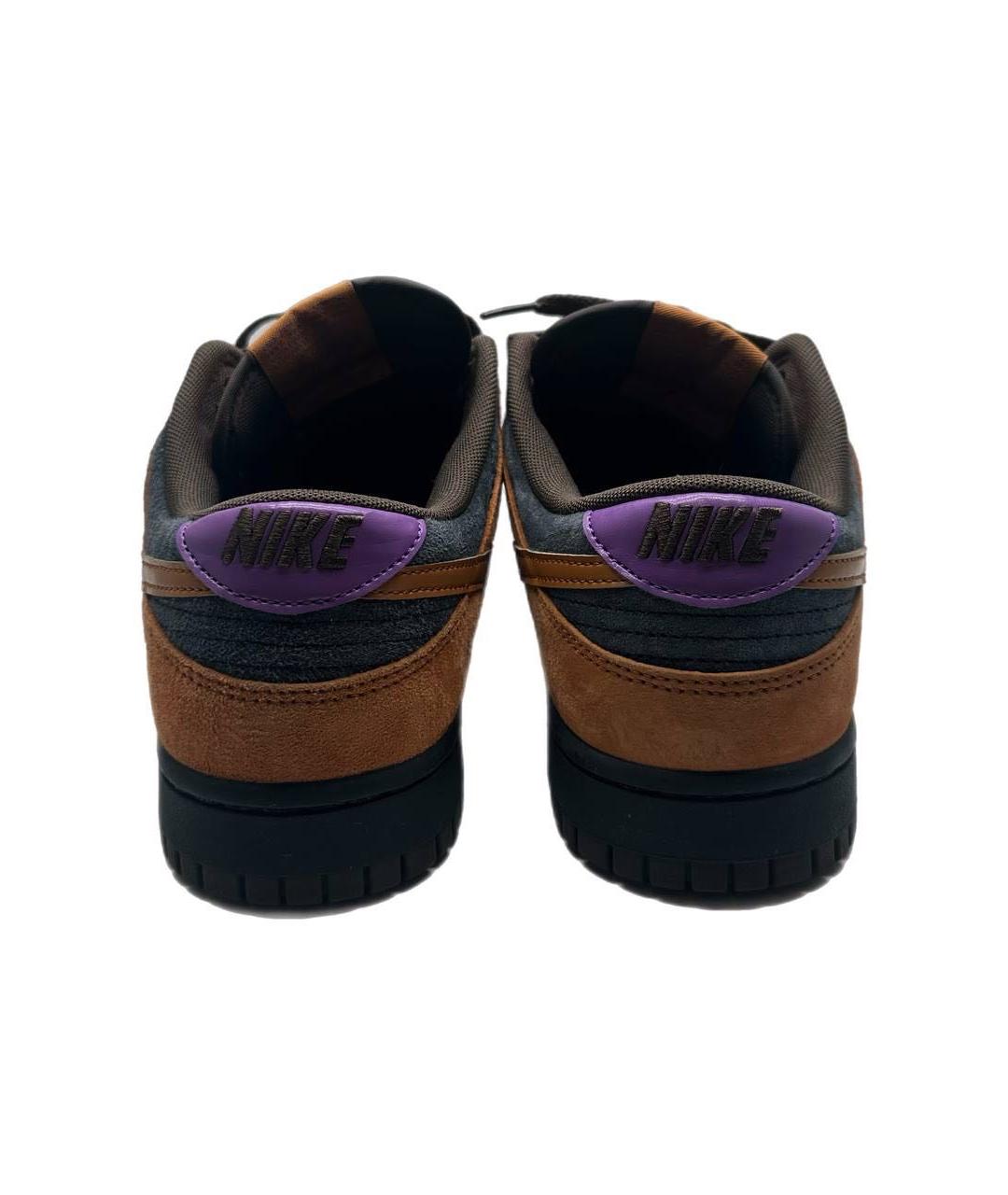 JORDAN Коричневые низкие кроссовки / кеды из искусственной кожи, фото 4