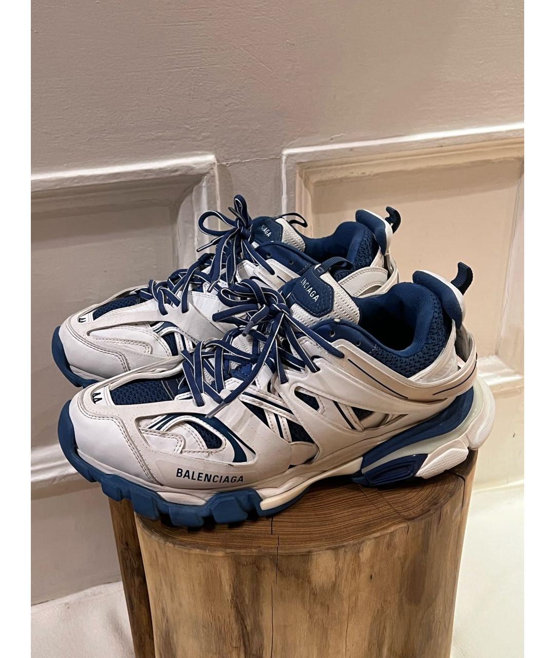 BALENCIAGA Белые кожаные низкие кроссовки / кеды, фото 7