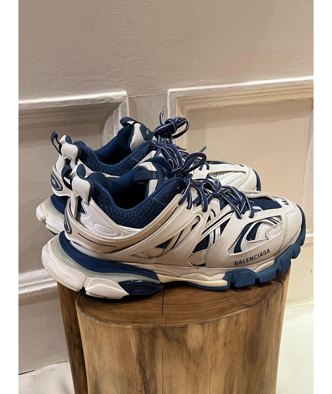 BALENCIAGA Белые кожаные низкие кроссовки / кеды, фото 3