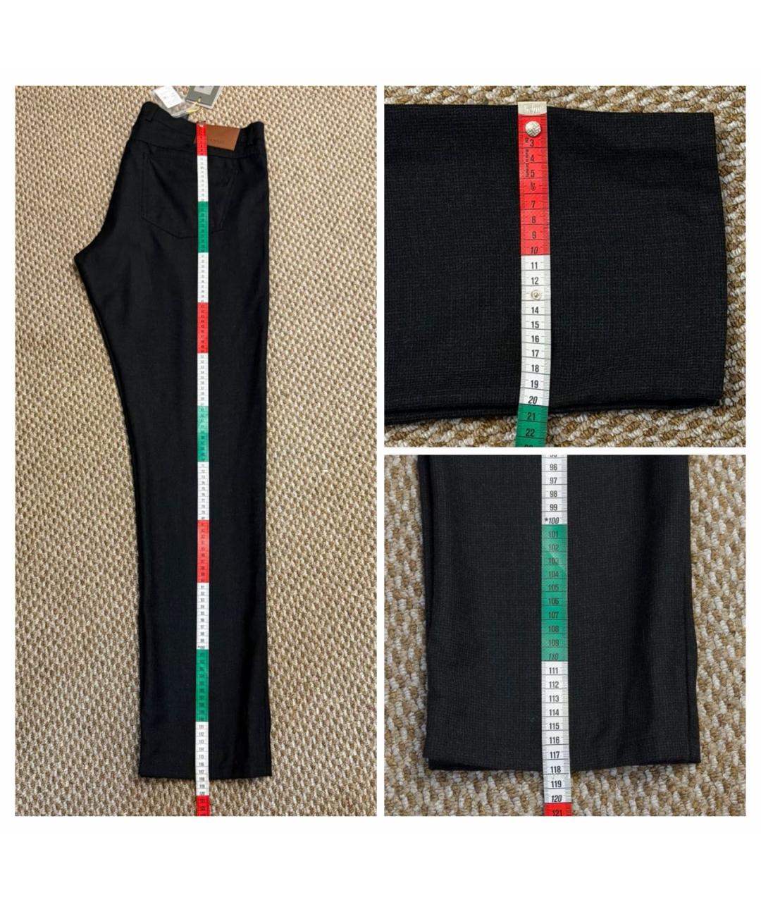 CANALI Серые шерстяные повседневные брюки, фото 6