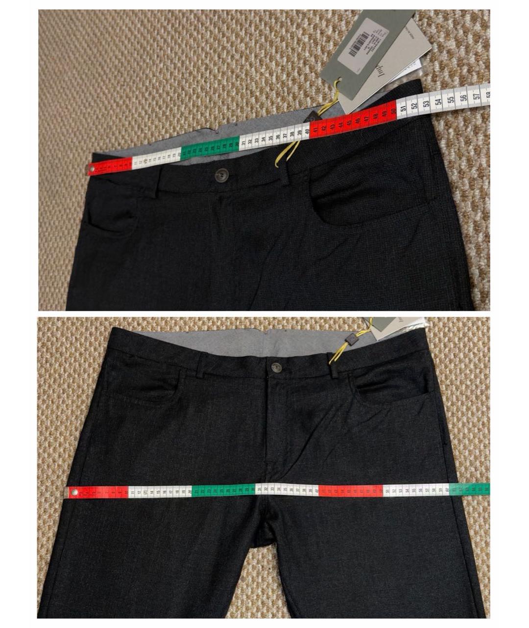 CANALI Серые шерстяные повседневные брюки, фото 8